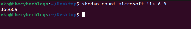 shodan count command