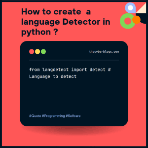 How to create a language Detector in python